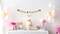 Aloha Beach Luau Glitter Banner – Hawaii, Tropical Tiki, Summer Beach & Pool Party Decoration, Favors & Supplies
